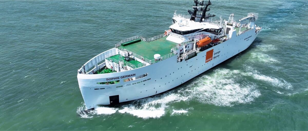 French telecom giant Orange SA has unveiled its latest vessel to help maintain global internet connectivity.
